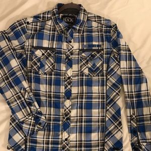 Men’s Buckle Black Snap Front Shirt